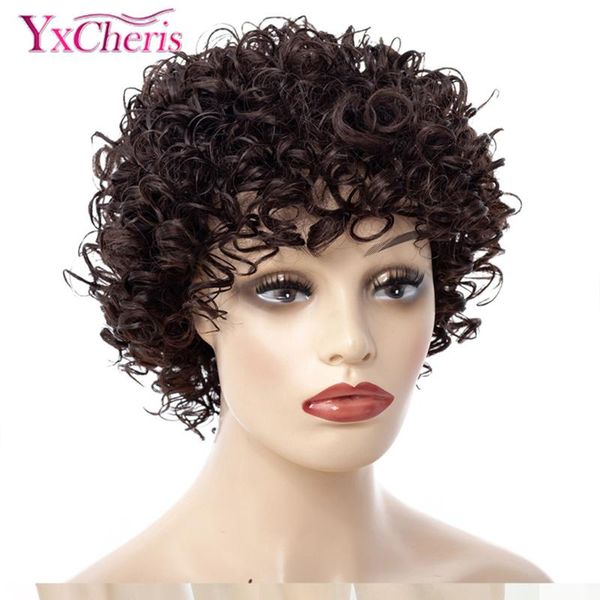 synthetic wigs short kinky curly afro wig heat resistant for women brown nautral cosplay costume party hair yxcheris, Black
synthetic wigs short kinky curly afro wig heat resistant for women brown nautral cosplay costume party hair yxcheris, Black