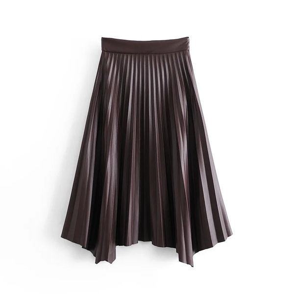 pleated high waist imitation leather irregular autumn and winter fashion girl mid-length skirt 210521, Black
pleated high waist imitation leather irregular autumn and winter fashion girl mid-length skirt 210521, Black