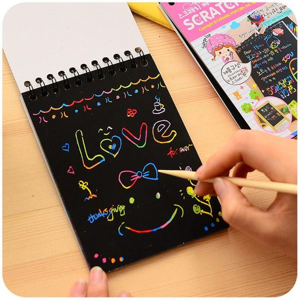 notepads 1 pc diy cute coil graffiti notebook black page magic painting notepad for stationery gift children's scratch, Purple;pink
notepads 1 pc diy cute coil graffiti notebook black page magic painting notepad for stationery gift children's scratch, Purple;pink