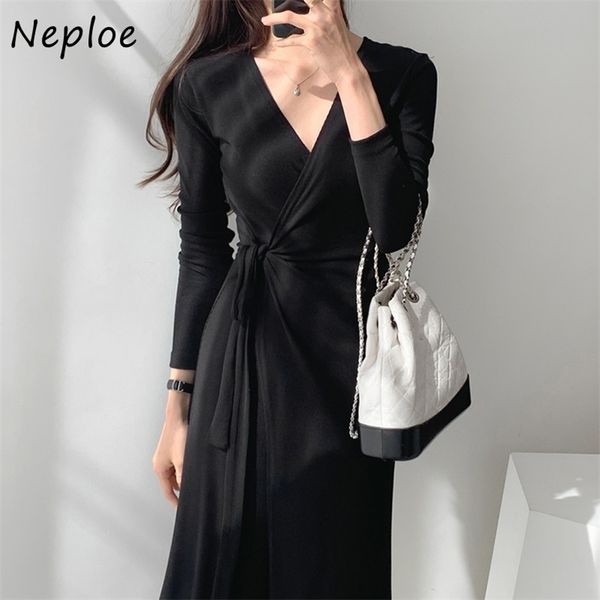 v-neck cross side drawstring dress chic split slim waist knit femme vestidos solid color a-line dresses women 210422, Black;gray
v-neck cross side drawstring dress chic split slim waist knit femme vestidos solid color a-line dresses women 210422, Black;gray