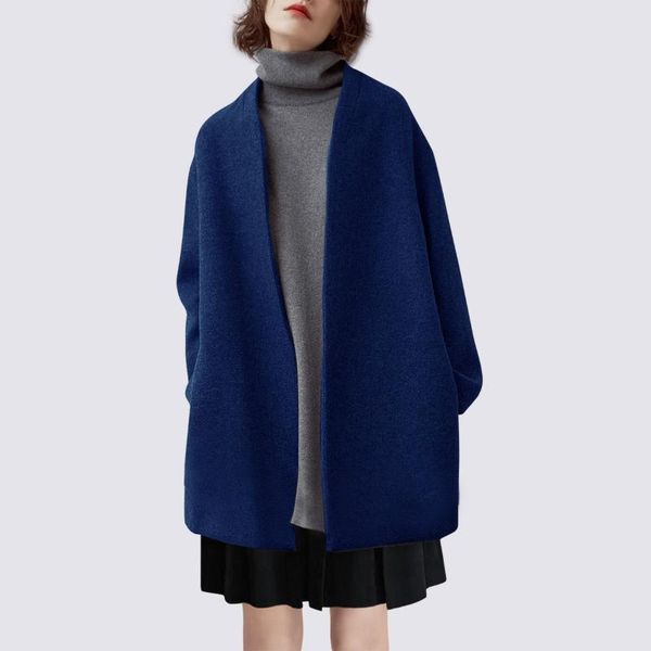 women's wool & blends european and american fan woolen coat women winter 2021 style small long-sleeved v-neck, Black
women's wool & blends european and american fan woolen coat women winter 2021 style small long-sleeved v-neck, Black