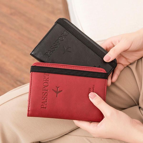 card holders pu pure color simple document bag portable travel passport holder fashionable multifunctional for woman 2021, Brown;gray
card holders pu pure color simple document bag portable travel passport holder fashionable multifunctional for woman 2021, Brown;gray
