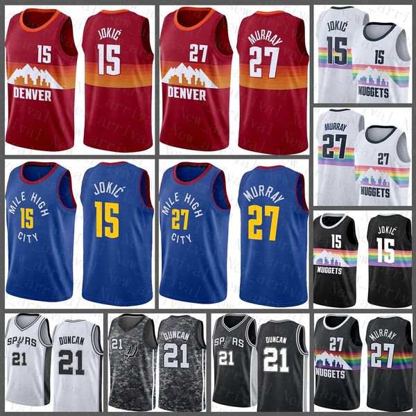 tim 21 duncan nikola jamal 27 murray 15 jokic san mens antoniospursdenvernuggetsnew 2020 2021 basketball jersey blac, Black;red
tim 21 duncan nikola jamal 27 murray 15 jokic san mens antoniospursdenvernuggetsnew 2020 2021 basketball jersey blac, Black;red