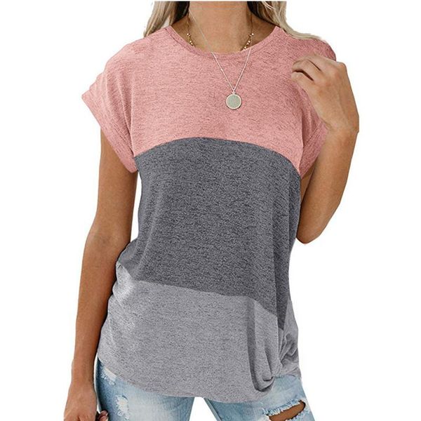 women's short-sleeved shirt casual bat sleeve round neck loose color t-shirt, White
women's short-sleeved shirt casual bat sleeve round neck loose color t-shirt, White