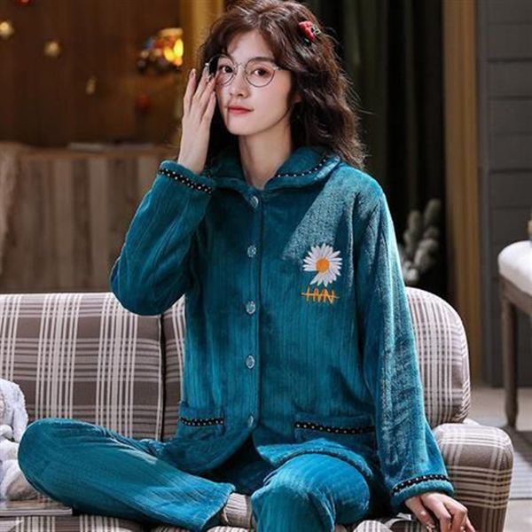 women's sleepwear winter women pajamas set flannel warm flower thick pyjamas mom home 2piece/set long sleeve shirt pants big, Black;red
women's sleepwear winter women pajamas set flannel warm flower thick pyjamas mom home 2piece/set long sleeve shirt pants big, Black;red