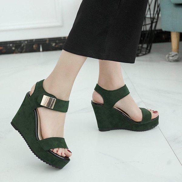 arrival women sandals summer fashion leisure fish mouth thick bottom slippers wedges sandalias de mujer, Black
arrival women sandals summer fashion leisure fish mouth thick bottom slippers wedges sandalias de mujer, Black