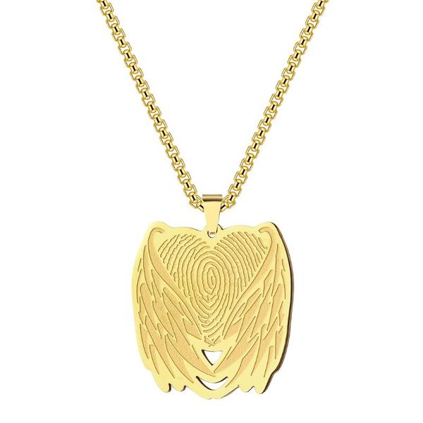 pendant necklaces kinitial stainless steel fingerprint angel wing necklace punk hip hop gothic for men women fashion choker jewelry gift, Silver
pendant necklaces kinitial stainless steel fingerprint angel wing necklace punk hip hop gothic for men women fashion choker jewelry gift, Silver