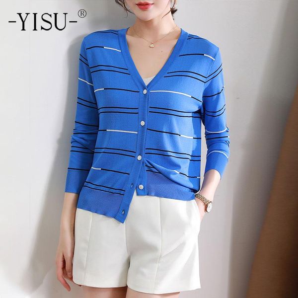 women's knits & tees yisu spring casual women sweater cardigan all-match v-neck long sleeve female stripe knitted, White
women's knits & tees yisu spring casual women sweater cardigan all-match v-neck long sleeve female stripe knitted, White