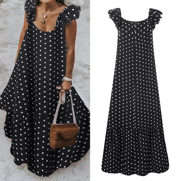 2021zanzea 2021 summer leopard sundress women bohemian polka printed maxi dress casual female sleeveless robe long ruffles vestidos, Black;gray
2021zanzea 2021 summer leopard sundress women bohemian polka printed maxi dress casual female sleeveless robe long ruffles vestidos, Black;gray