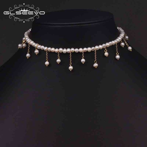 glseevo original design handmade beaded tassel choker necklace for friend natural fresh water pearl luxury jewelry gn0227, Silver
glseevo original design handmade beaded tassel choker necklace for friend natural fresh water pearl luxury jewelry gn0227, Silver