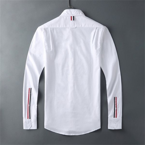 fashion brand shirts men slim white long sleeve casual shirt turn down collar oxford cuff ribbons men's clothing 210626, White;black
fashion brand shirts men slim white long sleeve casual shirt turn down collar oxford cuff ribbons men's clothing 210626, White;black