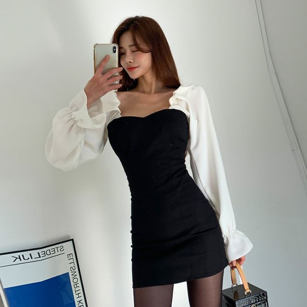 arrival black white snippets with no back mini formal stylish off pencil dress, Black;gray
arrival black white snippets with no back mini formal stylish off pencil dress, Black;gray