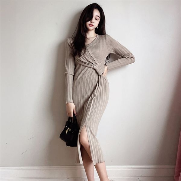 winter knitting korean ladies long sleeve v neck irregular wrap warm elegant night club party dress for women 210602, Black;gray
winter knitting korean ladies long sleeve v neck irregular wrap warm elegant night club party dress for women 210602, Black;gray