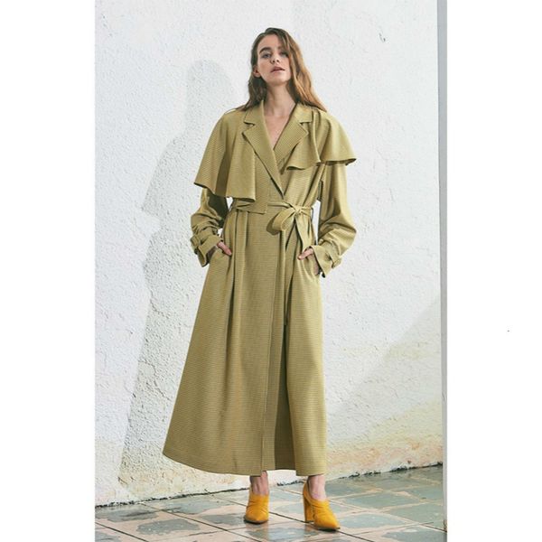 2021 new design sense women's retro plaid windbreaker, loose lapel lace waist, medium length, spring and autumn series xcza, Tan;black
2021 new design sense women's retro plaid windbreaker, loose lapel lace waist, medium length, spring and autumn series xcza, Tan;black