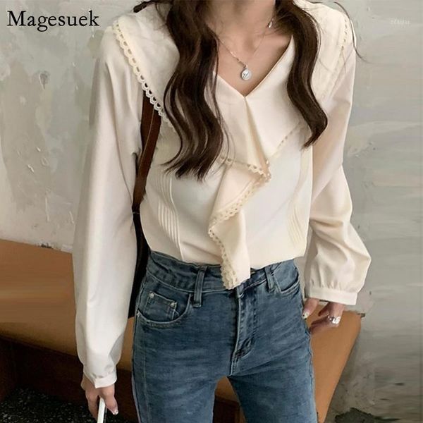 fashion elegant white blouse women 2021 ruffles vintage long sleeve casual v-neck shirts blusa 11930 women's blouses &
fashion elegant white blouse women 2021 ruffles vintage long sleeve casual v-neck shirts blusa 11930 women's blouses &