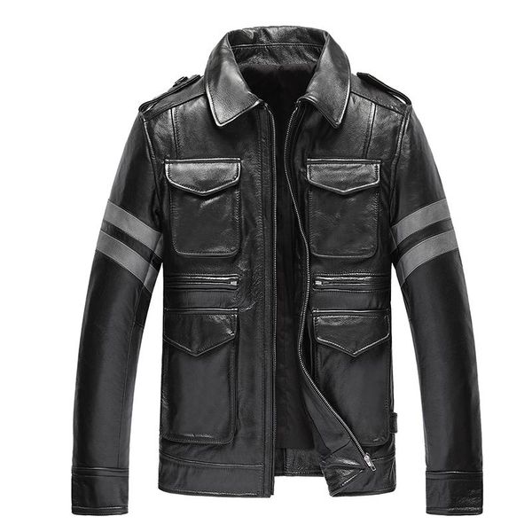 men's leather & faux genunie jackets for men cow down cotton autumn winter warm plus size coat 19-820 mf605, Black
men's leather & faux genunie jackets for men cow down cotton autumn winter warm plus size coat 19-820 mf605, Black
