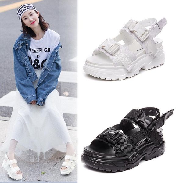 dress shoes sandals 2021 weave bring genuine leather with toe increase women's sponge cake shoe, Black
dress shoes sandals 2021 weave bring genuine leather with toe increase women's sponge cake shoe, Black