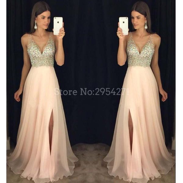 party dresses vestido de festa full crystal evening long deep v-neck split chiffon prom gowns robe soiree, White;black
party dresses vestido de festa full crystal evening long deep v-neck split chiffon prom gowns robe soiree, White;black