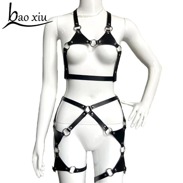 belts 2pcs set bondage harness woman stocking belt gothic body punk lingerie seks leather waist to leg thigh garters, Black;brown
belts 2pcs set bondage harness woman stocking belt gothic body punk lingerie seks leather waist to leg thigh garters, Black;brown
