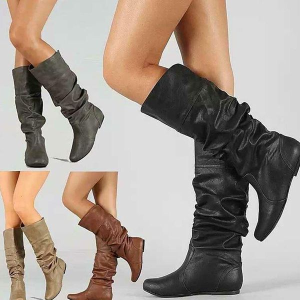 boots women leather mid calf casual slip on autumn winter wedge long fashion pleated round toe black high female
boots women leather mid calf casual slip on autumn winter wedge long fashion pleated round toe black high female