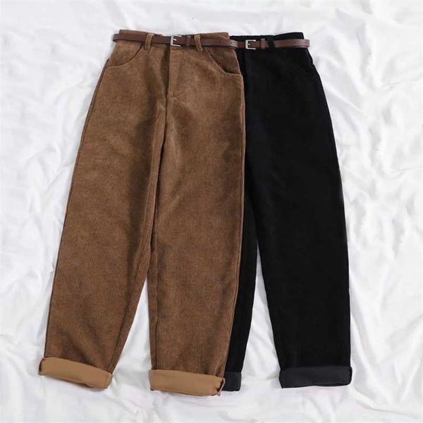 jmprs women spring corduroy pants high waist autumn vintage korean wide leg pants elegant belt loose cotton streetwear 211112, Black;white
jmprs women spring corduroy pants high waist autumn vintage korean wide leg pants elegant belt loose cotton streetwear 211112, Black;white