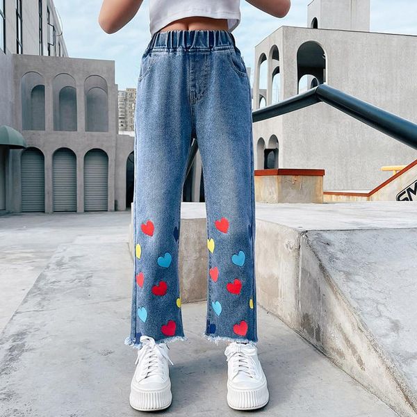 jeans blue denim pants for girls kids teenage casual children heart pattern elastic waist trousers 4 5 6 8 10 12 13y
jeans blue denim pants for girls kids teenage casual children heart pattern elastic waist trousers 4 5 6 8 10 12 13y