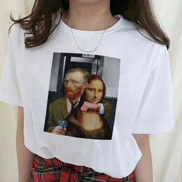 harajuku mona lisa cartoon fun women van gogh fashion print short sleeve t shirt spoof personality ulzzang casual loose, White
harajuku mona lisa cartoon fun women van gogh fashion print short sleeve t shirt spoof personality ulzzang casual loose, White