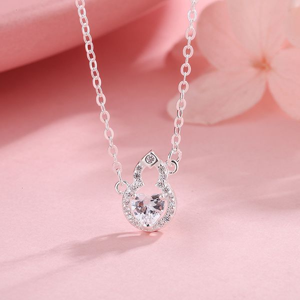 s990 gourd zircon pendant necklace female oriental idyllic style o-shaped chain, small dign sense of love, White
s990 gourd zircon pendant necklace female oriental idyllic style o-shaped chain, small dign sense of love, White