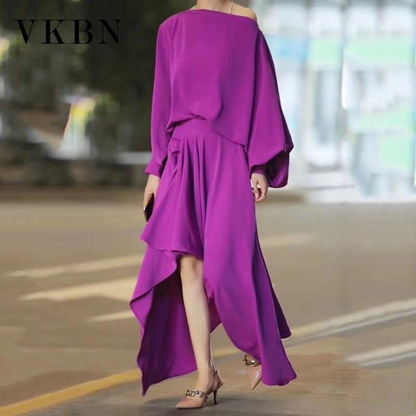 vkbn irregular 2 piece set women purple black bare shoulder lantern sleeve elastic waist slash neck ruffle skirt set 210507, White
vkbn irregular 2 piece set women purple black bare shoulder lantern sleeve elastic waist slash neck ruffle skirt set 210507, White