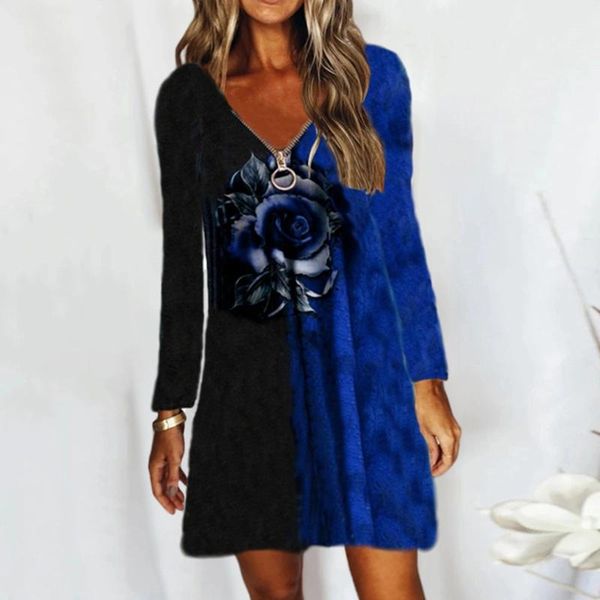 casual dresses zipper long sleeve dress women's fashion patchwork rose print vintage v-neck for women vestido de manga longa, Black;gray
casual dresses zipper long sleeve dress women's fashion patchwork rose print vintage v-neck for women vestido de manga longa, Black;gray