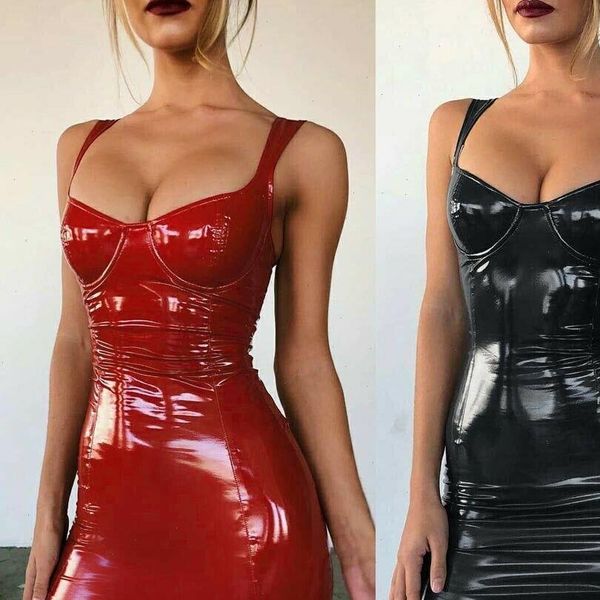 women dresses womens club bodycon patent leather evening party gothic short mini dress good quality woman clothes, Black;gray
women dresses womens club bodycon patent leather evening party gothic short mini dress good quality woman clothes, Black;gray