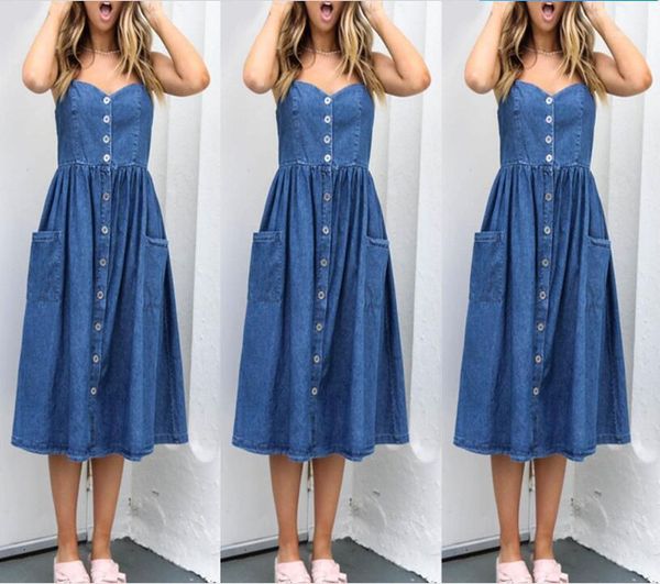 long women denim dress with pocket vintage female buttons spring autumn slim ladies office 20211, Black;gray
long women denim dress with pocket vintage female buttons spring autumn slim ladies office 20211, Black;gray