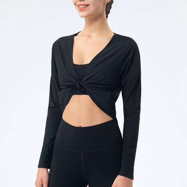 yoga outfit brave women shirts long sleeve front tie fitness sports training running lightweight breathable gym clothing tippet
yoga outfit brave women shirts long sleeve front tie fitness sports training running lightweight breathable gym clothing tippet