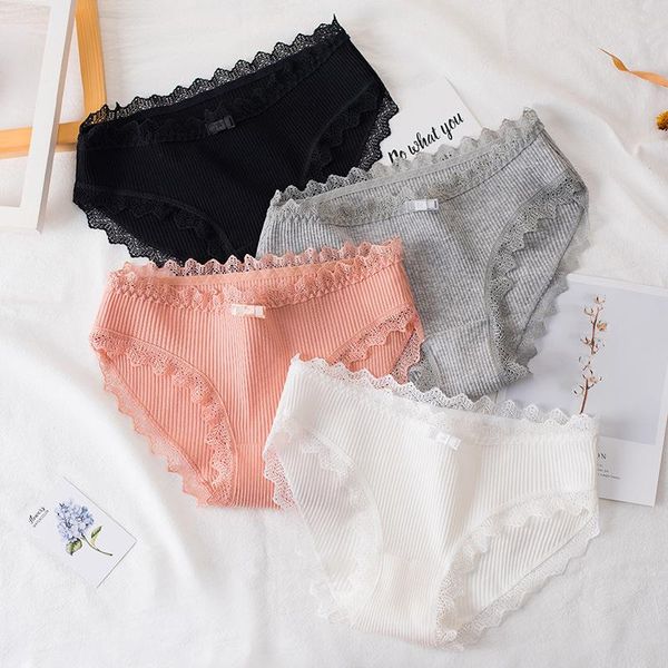 women's panties 1pc cotton underwear comfort underpants floral lace briefs for woman girls mid-rise pantys intimates, Black;pink
women's panties 1pc cotton underwear comfort underpants floral lace briefs for woman girls mid-rise pantys intimates, Black;pink