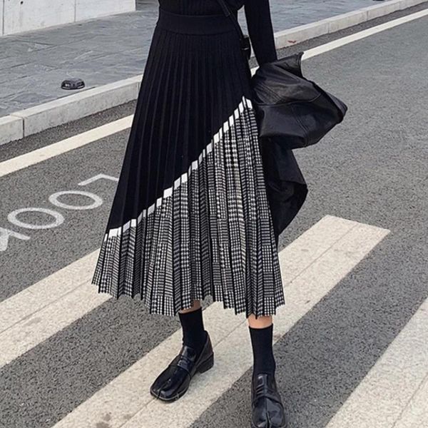 skirts winter street color block bodycon knit skirt waist side split knee length pencil women knitwear, Black
skirts winter street color block bodycon knit skirt waist side split knee length pencil women knitwear, Black