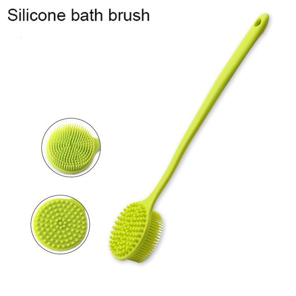 soft silicone body bath shower brush back scrubber long handle skin exfoliating bathroom p9 
soft silicone body bath shower brush back scrubber long handle skin exfoliating bathroom p9