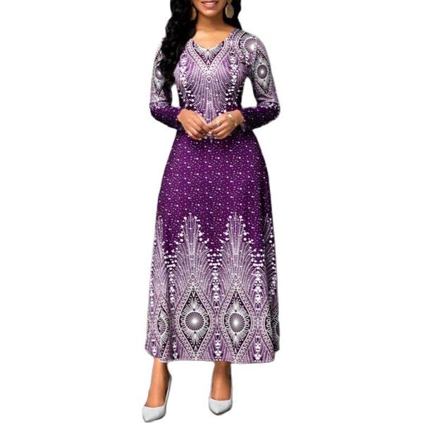 casual dresses women vintage print v-neck long dress autumn sleeve slim high waist a-line elegant robe holiday maxi vestidos, Black;gray
casual dresses women vintage print v-neck long dress autumn sleeve slim high waist a-line elegant robe holiday maxi vestidos, Black;gray