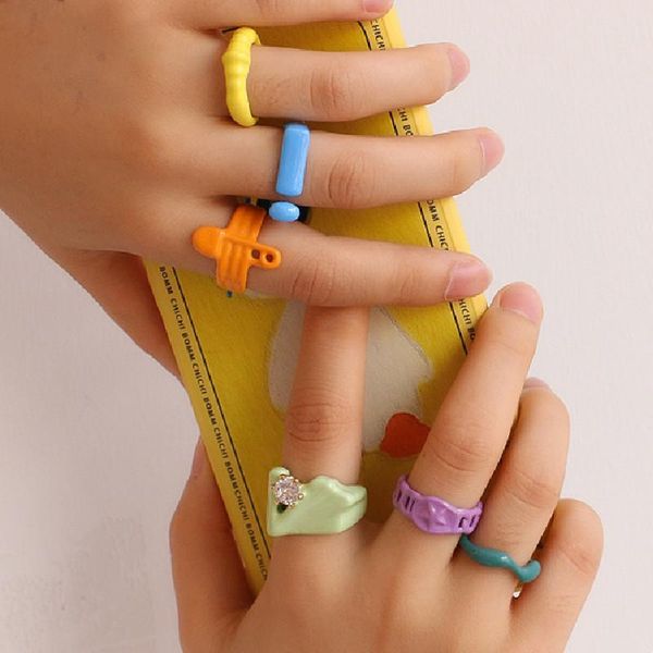 wedding rings 2021 sweet shiny zircon colorful irregular handmade drip glazed open ring for women girls metal jewelry accessories, Slivery;golden
wedding rings 2021 sweet shiny zircon colorful irregular handmade drip glazed open ring for women girls metal jewelry accessories, Slivery;golden