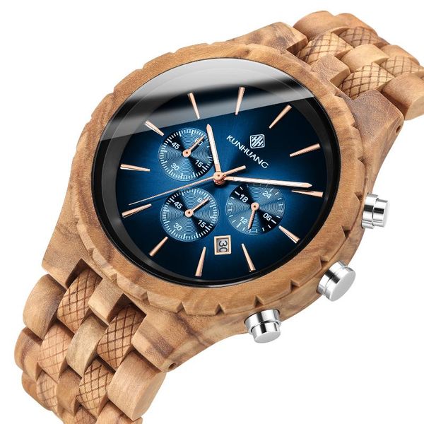 wristwatches kunhuang male quartz wristwatch luminous hands chronograph sports men wooden watch, Slivery;brown
wristwatches kunhuang male quartz wristwatch luminous hands chronograph sports men wooden watch, Slivery;brown