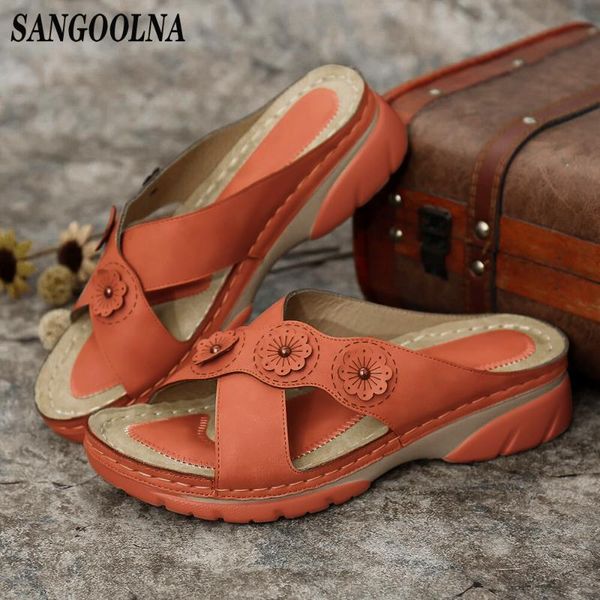 slippers woman shoes vintage pu women's mixted color casual wedge ladies slides flower comfort open toe female summer, Black
slippers woman shoes vintage pu women's mixted color casual wedge ladies slides flower comfort open toe female summer, Black