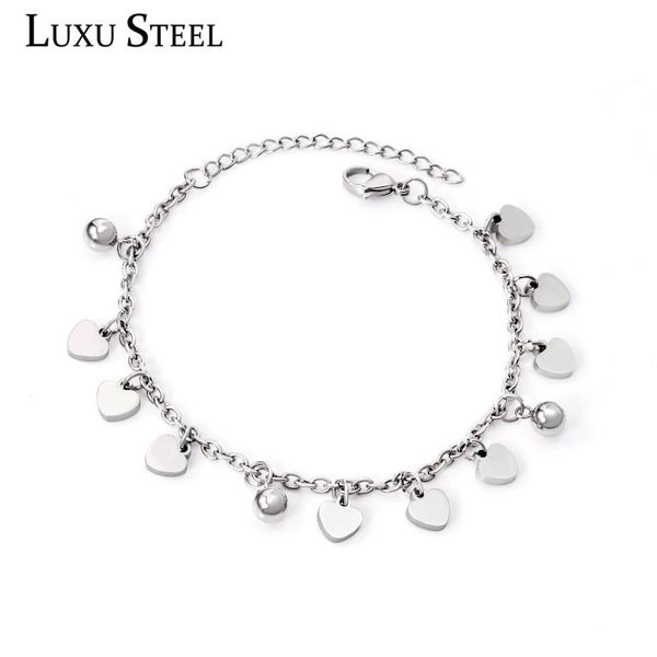 link, chain luxusteel smalll heart silver color beaded bracelets bangles women accessories party 23cm fashion link chains female, Black
link, chain luxusteel smalll heart silver color beaded bracelets bangles women accessories party 23cm fashion link chains female, Black