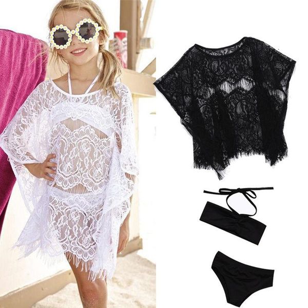 one-pieces 1-6y baby girl fashion bikini set + lace cover-ups kids children summer casual solid swimwear swimsuit 3pcs bathing suit, Black
one-pieces 1-6y baby girl fashion bikini set + lace cover-ups kids children summer casual solid swimwear swimsuit 3pcs bathing suit, Black