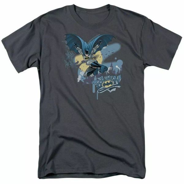 dc batman into the night t shirt mens licensed dc comics tee charcoal, White;black
dc batman into the night t shirt mens licensed dc comics tee charcoal, White;black