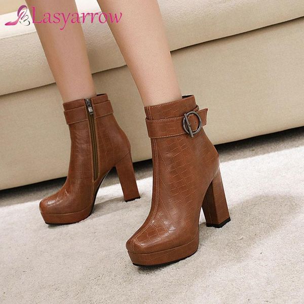 boots lasyarrow women's winter thick heel 11cm high platform ankle block chunky heels wedding party shoes large size 43, Black
boots lasyarrow women's winter thick heel 11cm high platform ankle block chunky heels wedding party shoes large size 43, Black