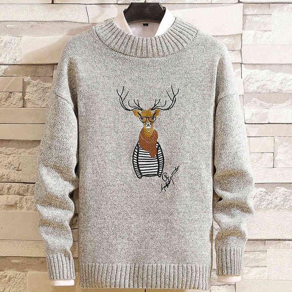 sweater knit casual men's t shirt winter trend thickening warm backing fashion brand boutique, White;black
sweater knit casual men's t shirt winter trend thickening warm backing fashion brand boutique, White;black
