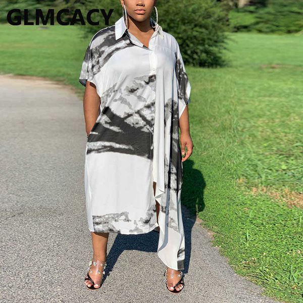 women plus size oversize printed short sleeve casual loose style shirt dress 210702, Black;gray
women plus size oversize printed short sleeve casual loose style shirt dress 210702, Black;gray
