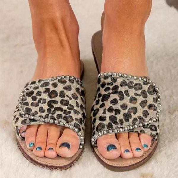 women leopard slippers woman hook loops flats summer female rivet women's casual slide ladies comfort beach shoes plus size, Black
women leopard slippers woman hook loops flats summer female rivet women's casual slide ladies comfort beach shoes plus size, Black