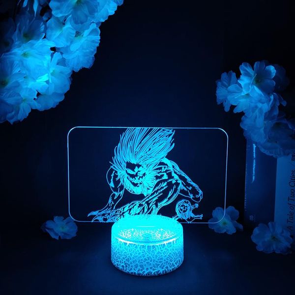 night lights the jaw titan vivid lighting decoration led anime lamp manga attack on hologram effect touch control color changing
night lights the jaw titan vivid lighting decoration led anime lamp manga attack on hologram effect touch control color changing