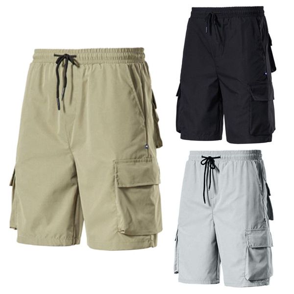 men's shorts men summer shorts, solid color drawstring knee length casual short pants with multi-pockets for boys, White;black
men's shorts men summer shorts, solid color drawstring knee length casual short pants with multi-pockets for boys, White;black