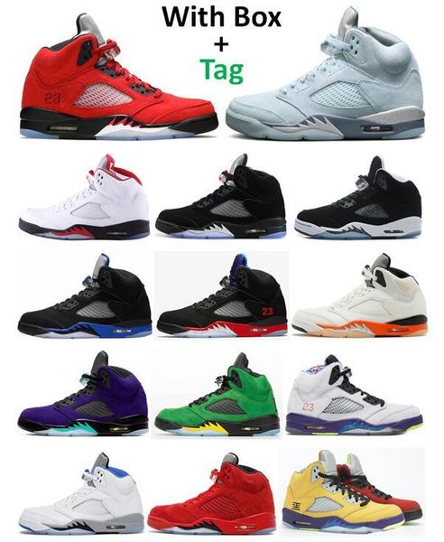 5 blue bird raging bull oreo black metallic reflect basketball shoes men 5s fire red shattered backboard racer blue stealth alternate grape